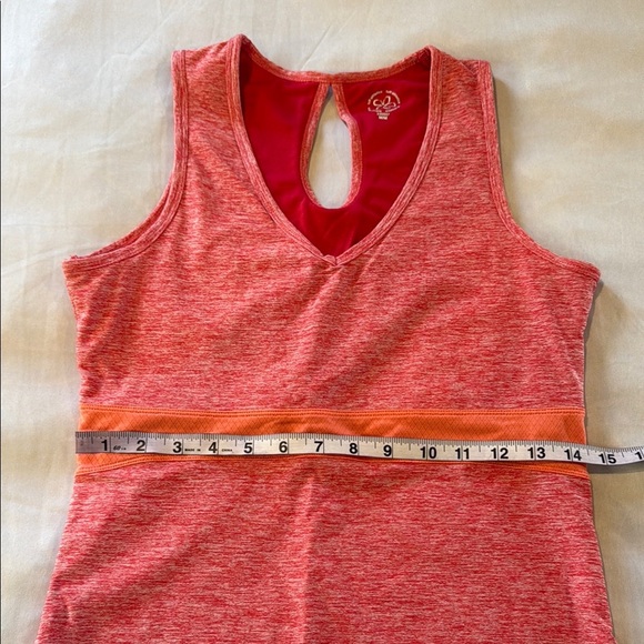 Tuff Athletics Tank Top Orange Fitted Cut Out Bralet Women's - Picture 5 of 13